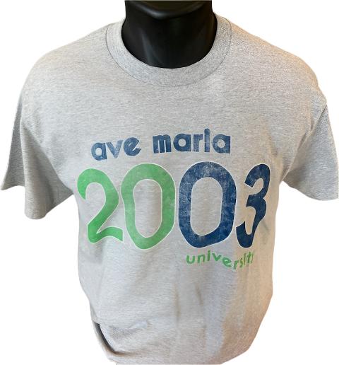 Ave Maria University 2003 T-Shirt - Blue 84 Brand