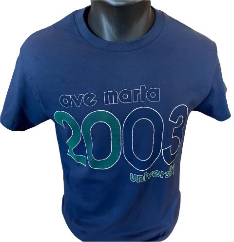 Ave Maria University 2003 T-Shirt - Blue 84 Brand