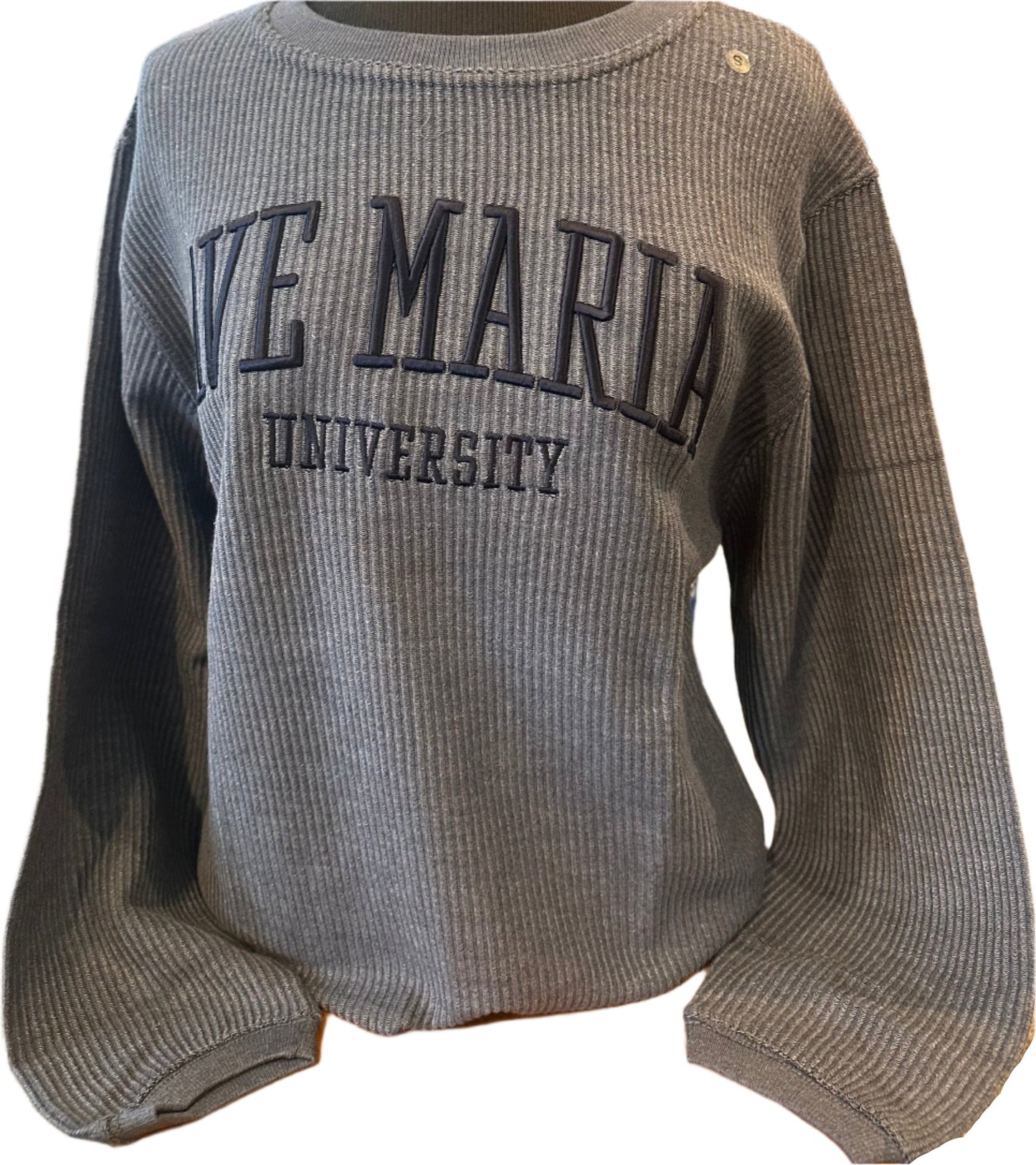 Ave Maria Bryce Corded Crew Embroidered Sweatshirt