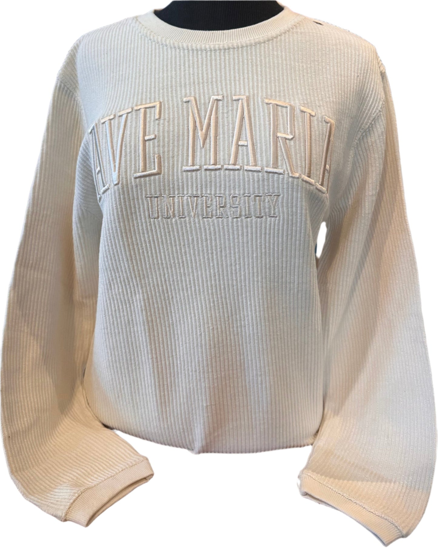 Ave Maria Bryce Corded Crew Embroidered Sweatshirt