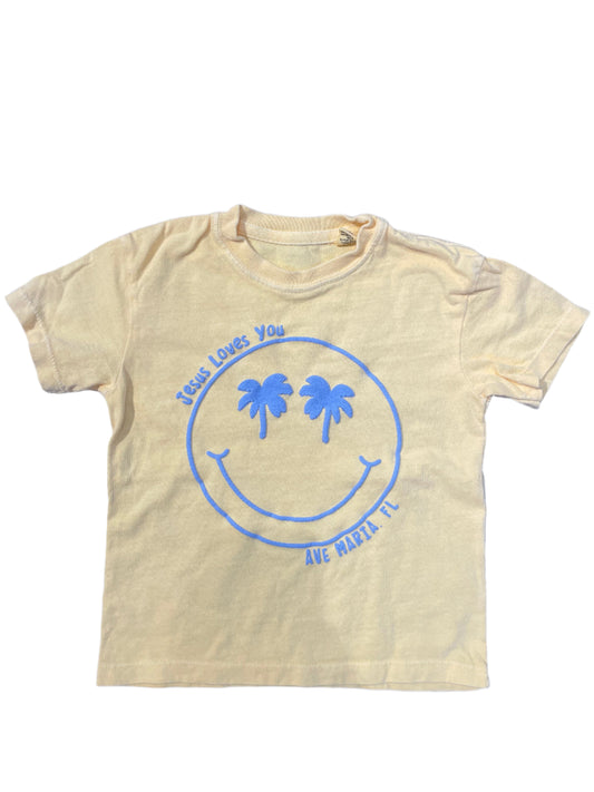 Toddler Palm Tree Puff Tee - Blue 84