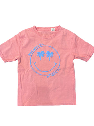 Youth Palm Tree Puff Tee - Blue 84