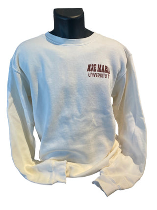 'Jesus Loves You' Ringspun Fleece Crew - Ivory - Blue 84