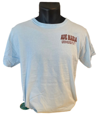 'Jesus Loves You' Dyed Ringspun Tee - Blue 84