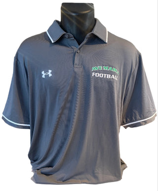 Grey Team Tipped Football Polo - Under Armour