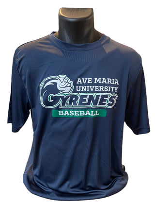 Ave Maria University Baseball Navy Drifit T-Shirt