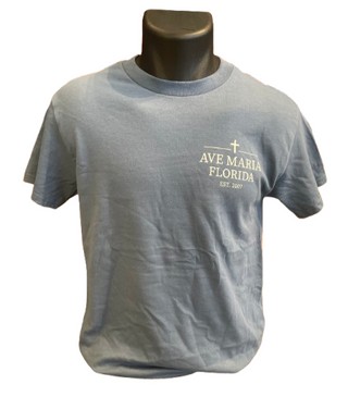 CC Indigo Blue Ave Maria FL Left Chest T-Shirt