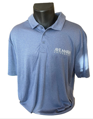 Allpro Ave Maria University Heather Navy Polo
