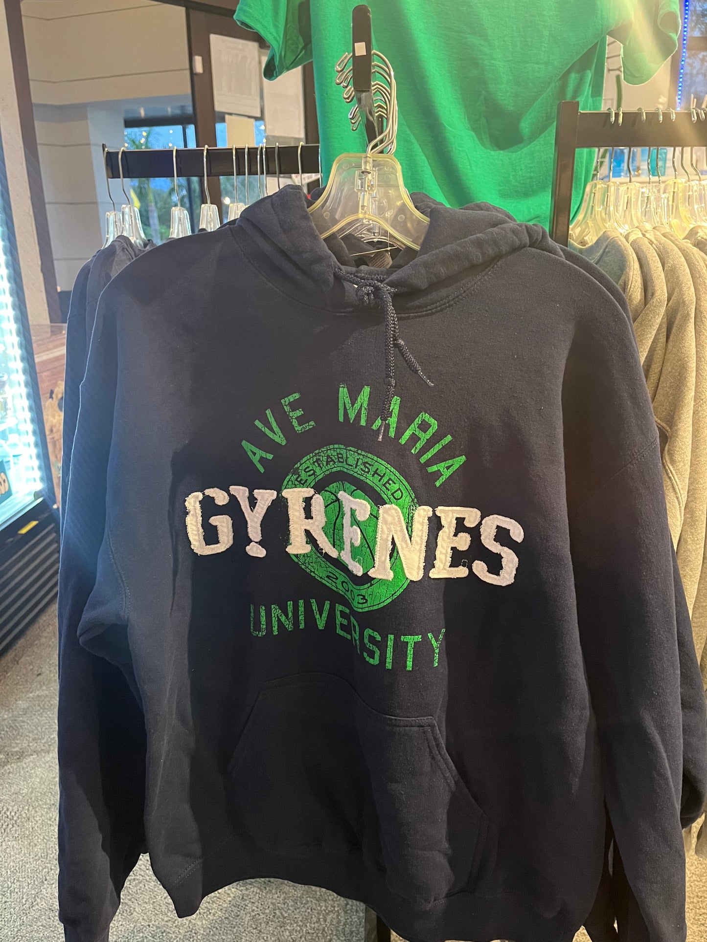 Gyrene Basketball- AMU est 03 navy hoodie