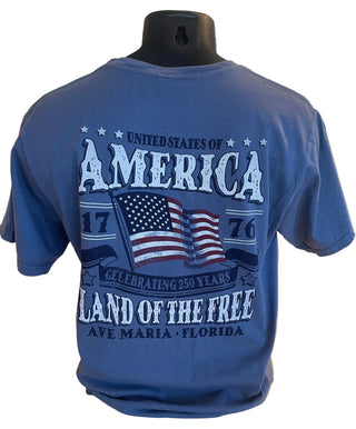Ave Maria Florida Land of the Free Flag Tee