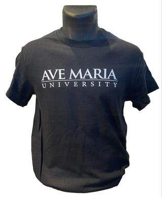 Basic Ave Maria University T-Shirt - Black - Gildan Heavy Cotton