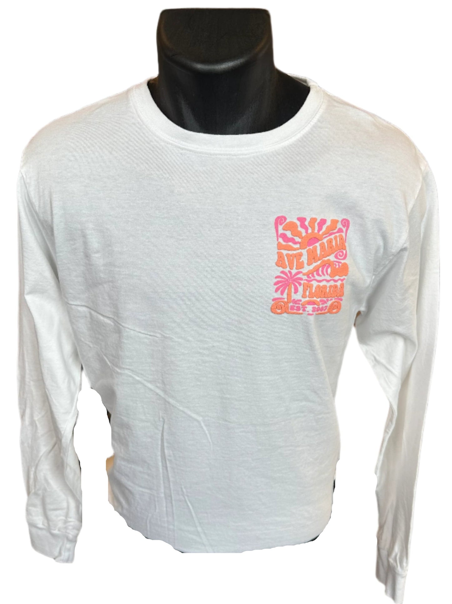 Ave Maria Florida - Palm Puff Print - Long Sleeve Tee