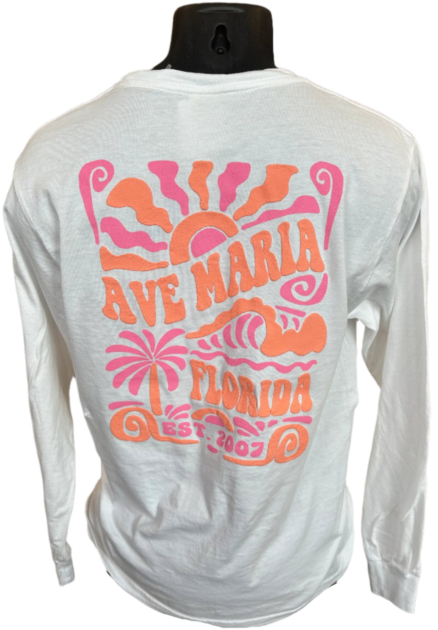 Ave Maria Florida - Palm Puff Print - Long Sleeve Tee