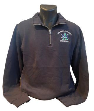 Basketball Navy Embroidered 1/4 Zip Sweatshirt