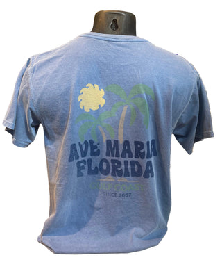 Palm Sun Vintage Ave Maria FL T-Shirt - Blue 84