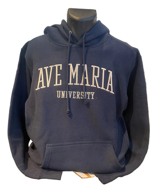 Ave Maria University Embroidered Pro-Weave Hoodie - Blue 84