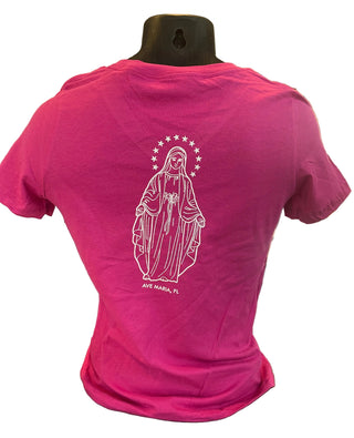 BC Berry V-Neck Our Lady of Grace Ave Maria T-Shirt