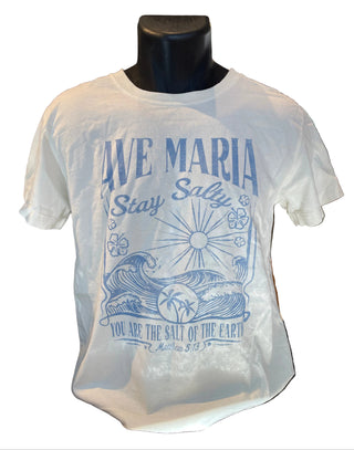 Ave Maria Stay Salty Women's T-Shirt - Blue 84