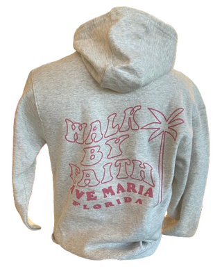 Walk by Faith Palm Tree Ave Maria Florida Hoodie