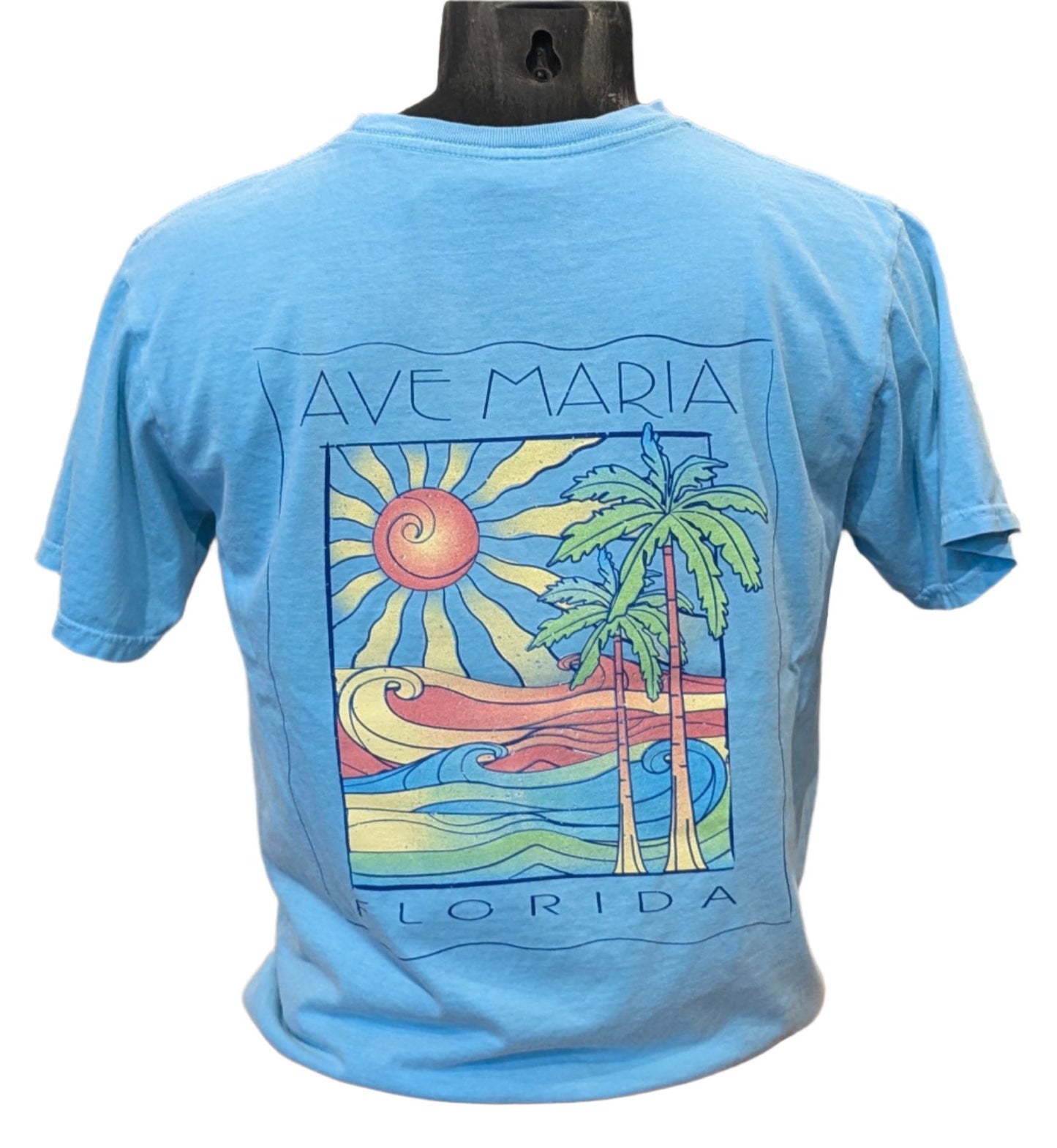 Waves and Palms - Ave Maria FL - Tees - Blue84