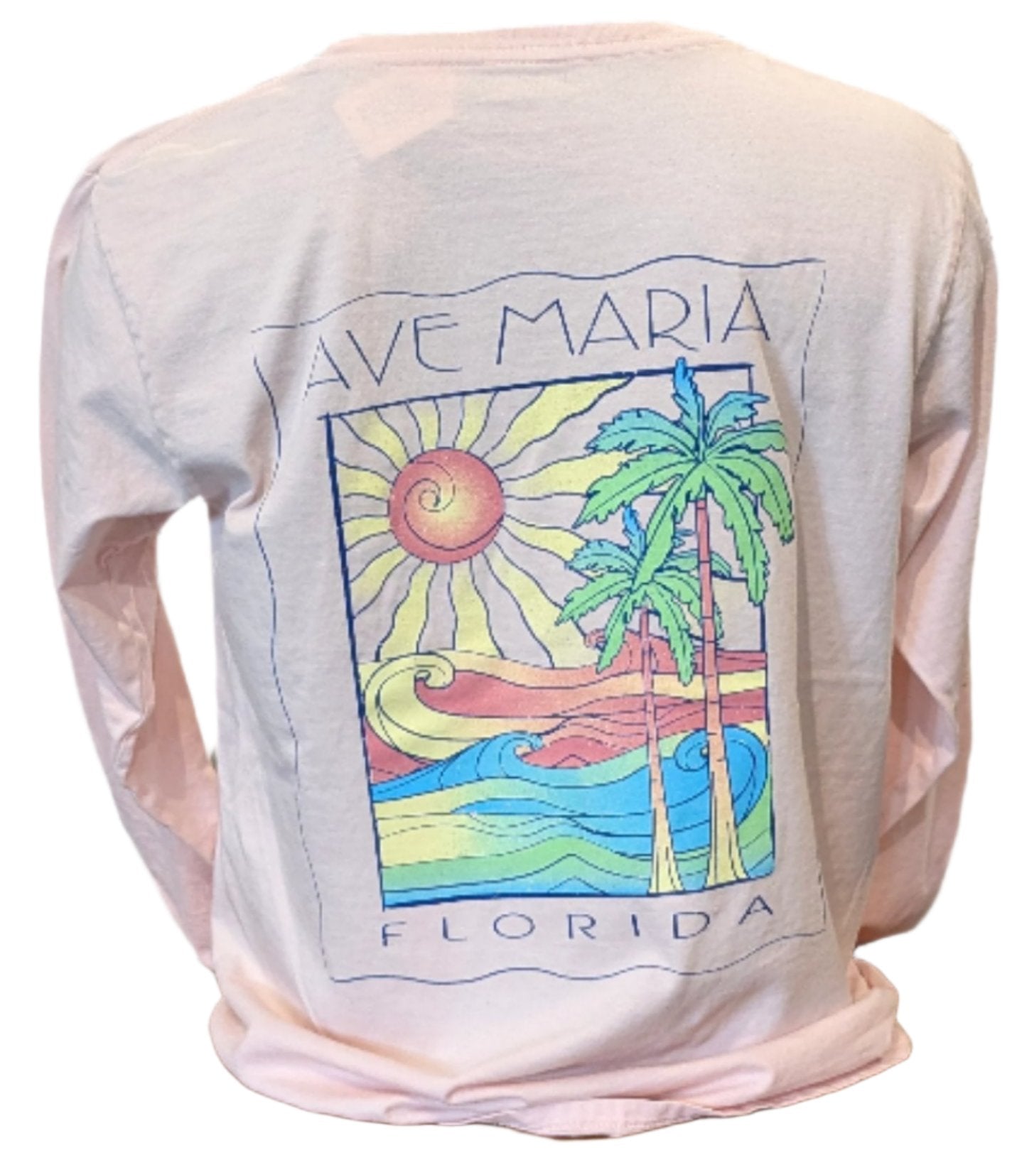 Waves and Palms - Ave Maria FL - Tees - Blue84