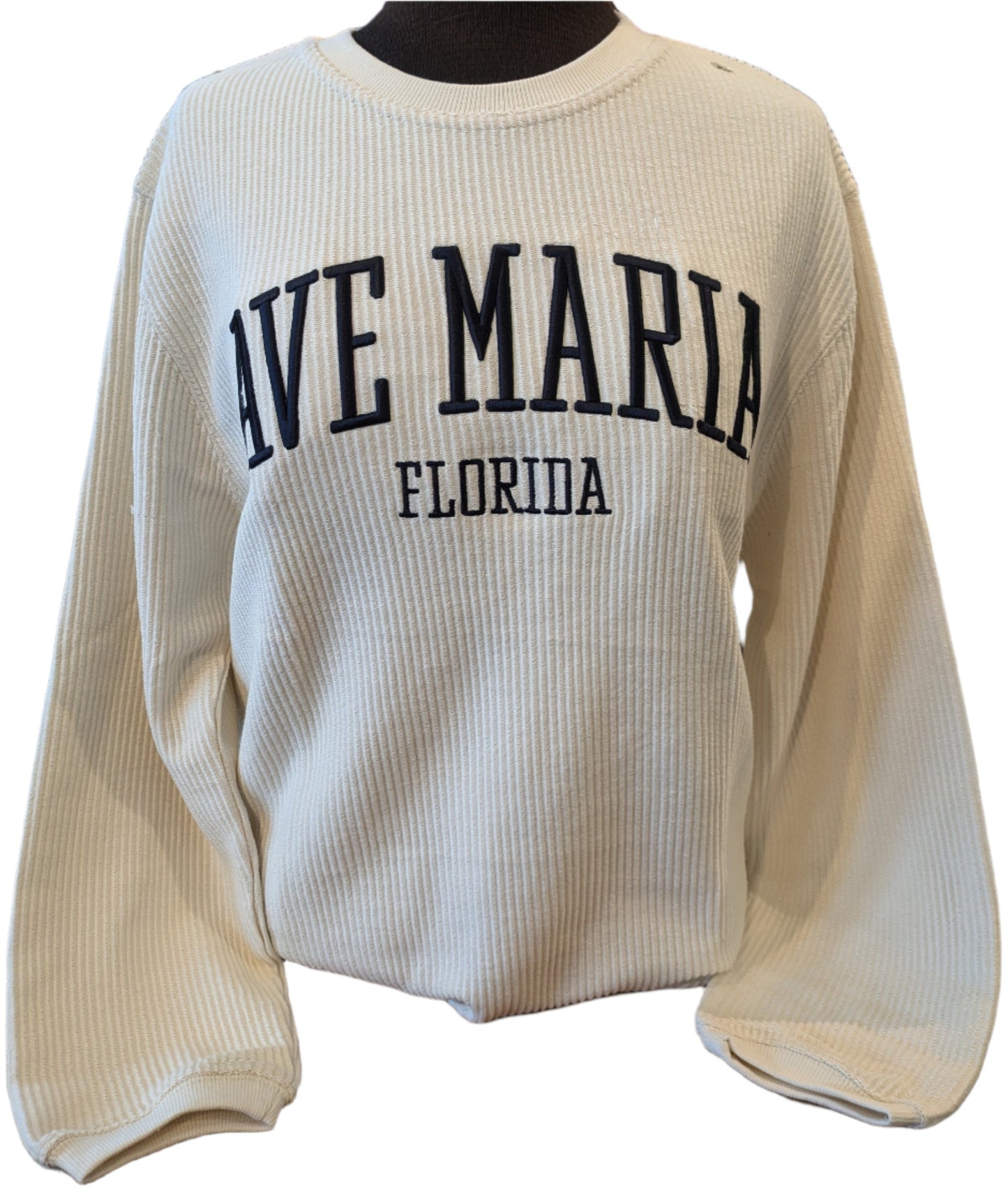 Ave Maria Bryce Corded Crew Embroidered Sweatshirt