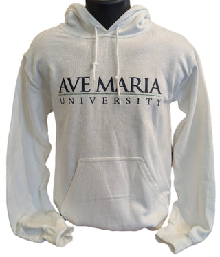 Ave Maria University Gildan White Hoodie