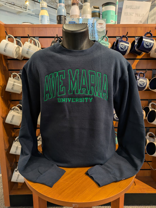 Ave Maria University Embroidered Campbell Crewneck