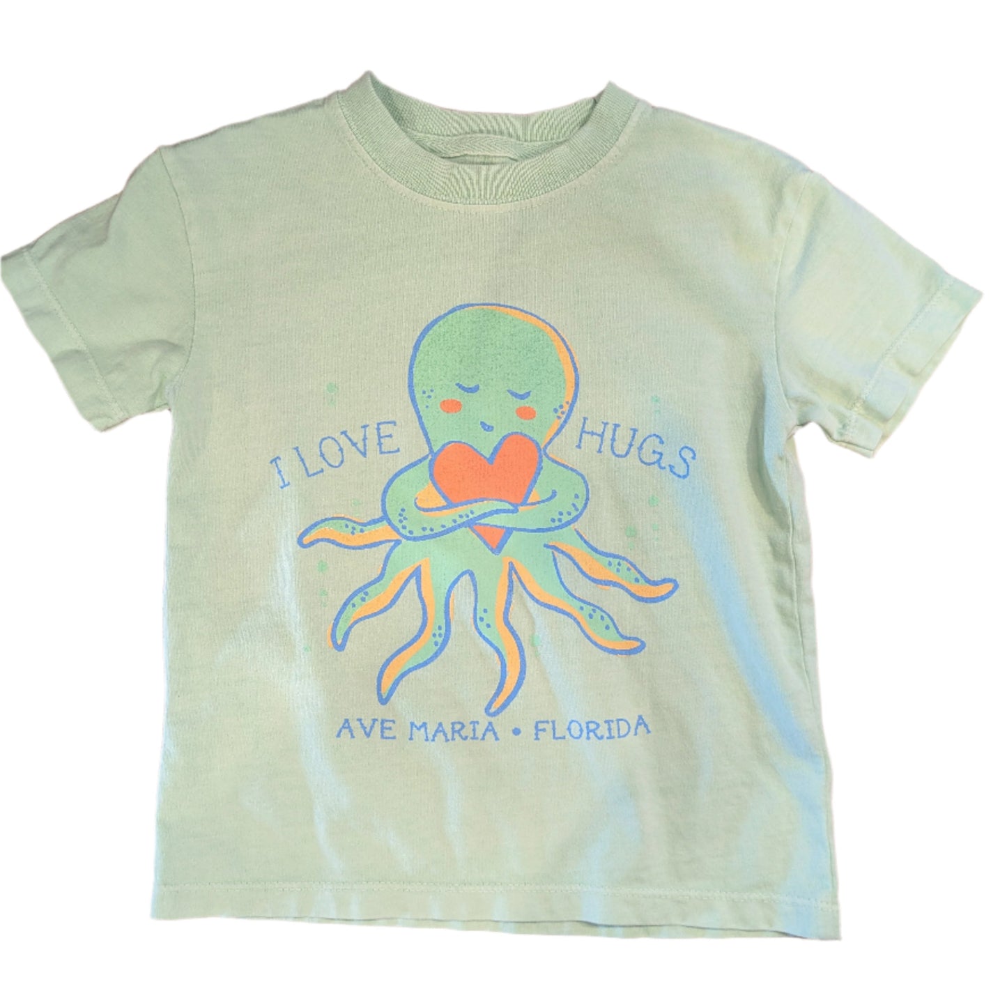 "I Love Hugs" Ave Maria Florida Youth Girl's Tee - Blue 84