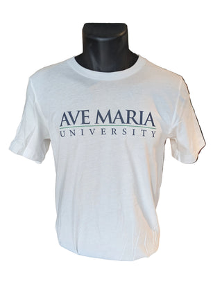 BC White Ave Maria University Line T-Shirt
