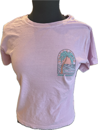 Womans plam dyed tee - Blue 84