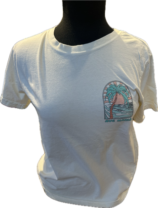 Womans plam dyed tee - Blue 84
