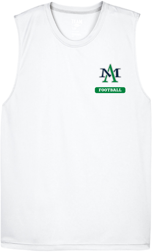 AM Logo Football - White TEAM365 Tank Tee