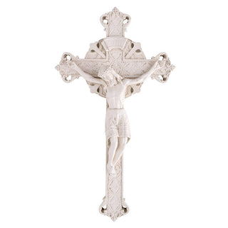 Whitewashed Wall Crucifix
