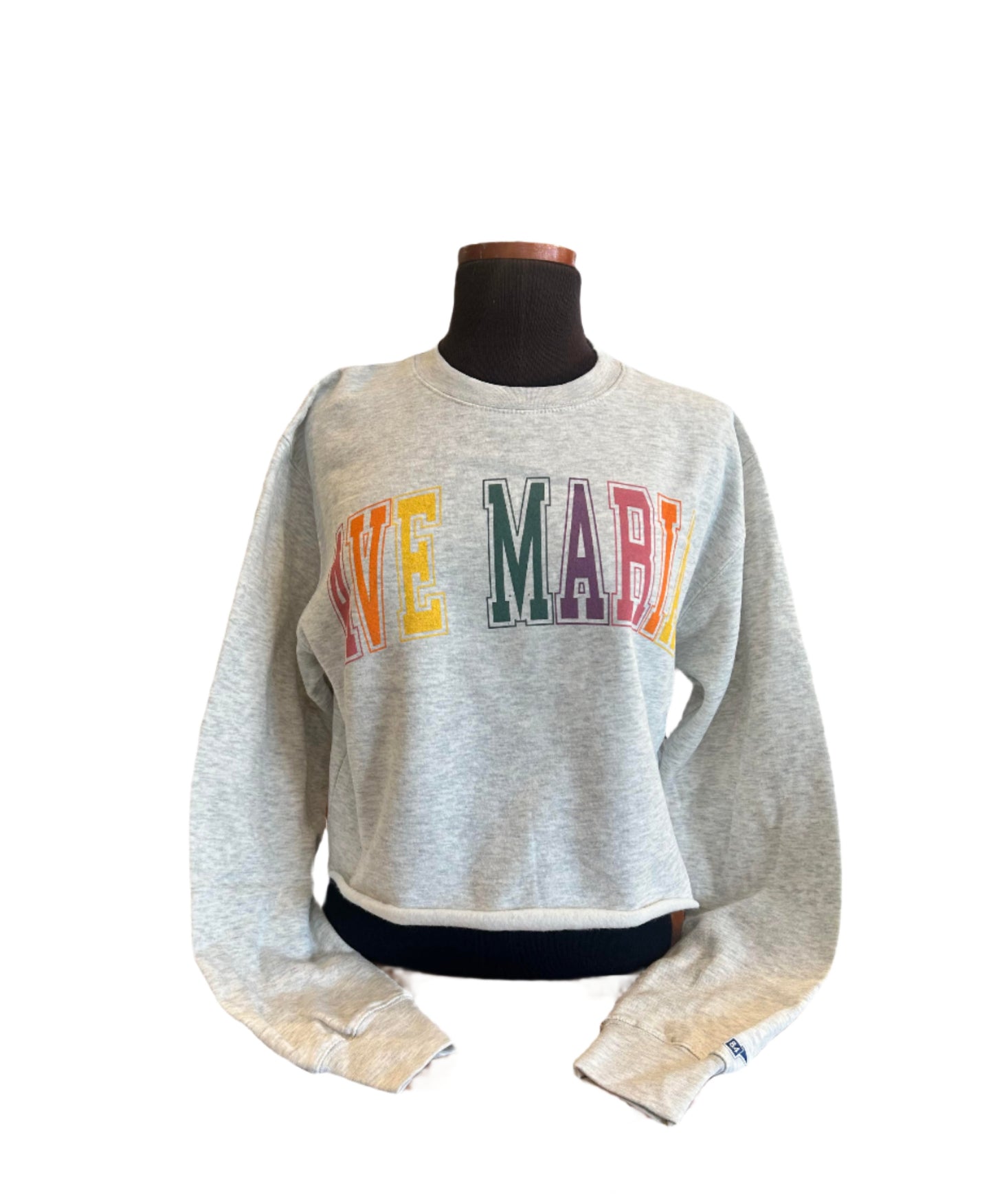 Ave Maria - Colorful Cropped Raw Edge - Crew