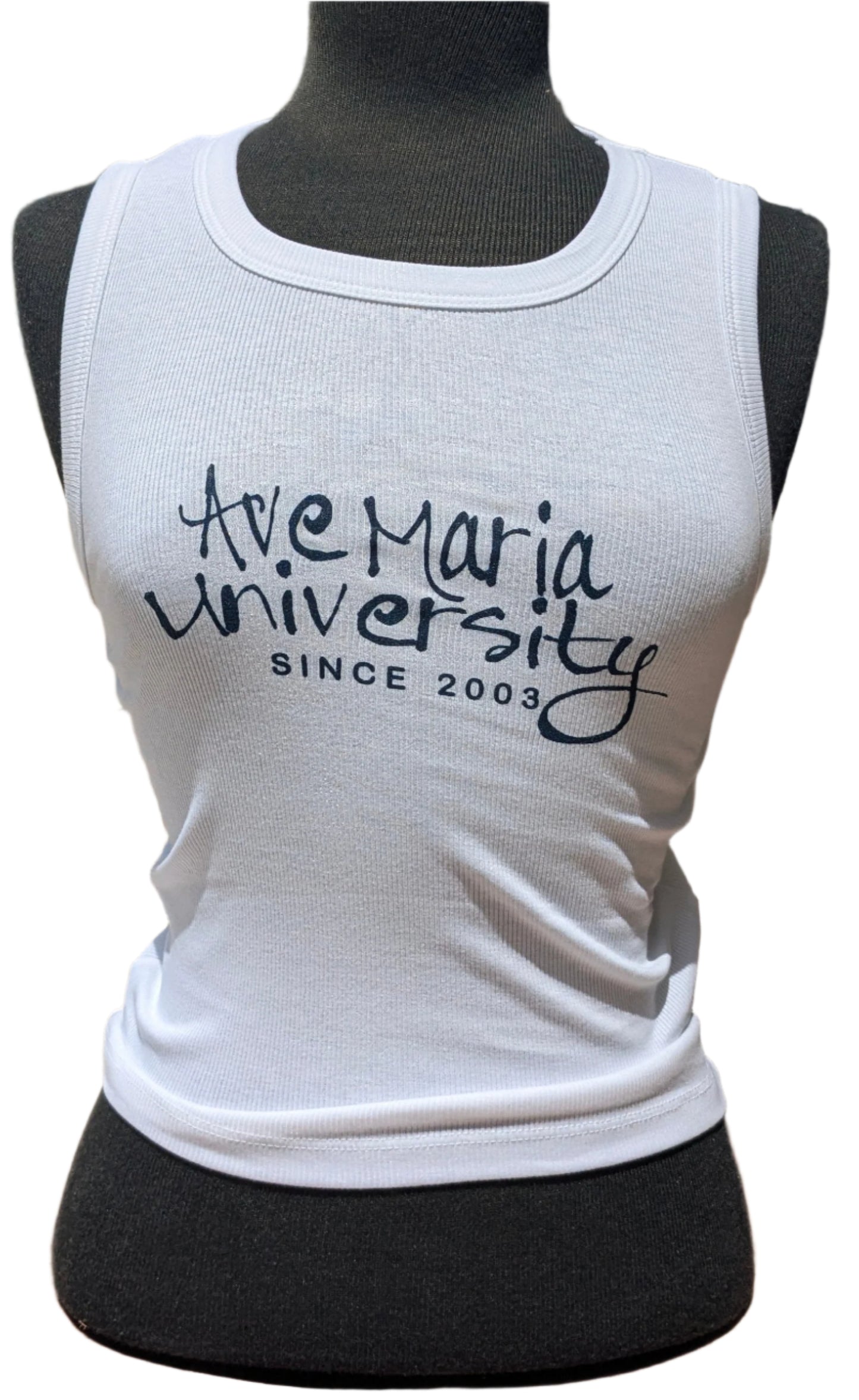 Ladies Baby Rib Tank-Ave Maria University