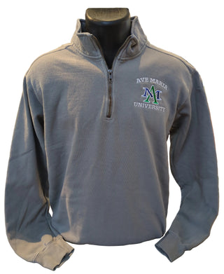 Ave Maria University Embroidered Grey 1/4 Zip