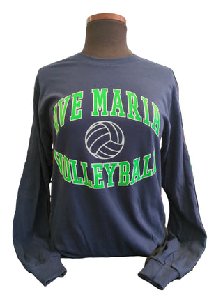 Ave Maria Volleyball Long Sleeve Tee - Blue 84