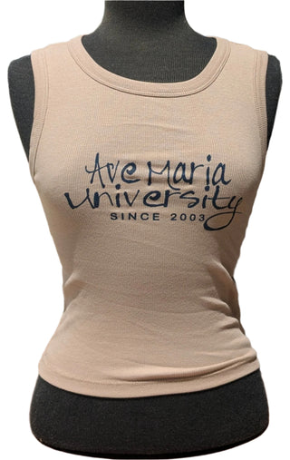 Ladies Baby Rib Tank-Ave Maria University