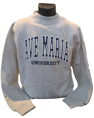Ave Maria University Women's Mock Neck Crewneck - Blue 84