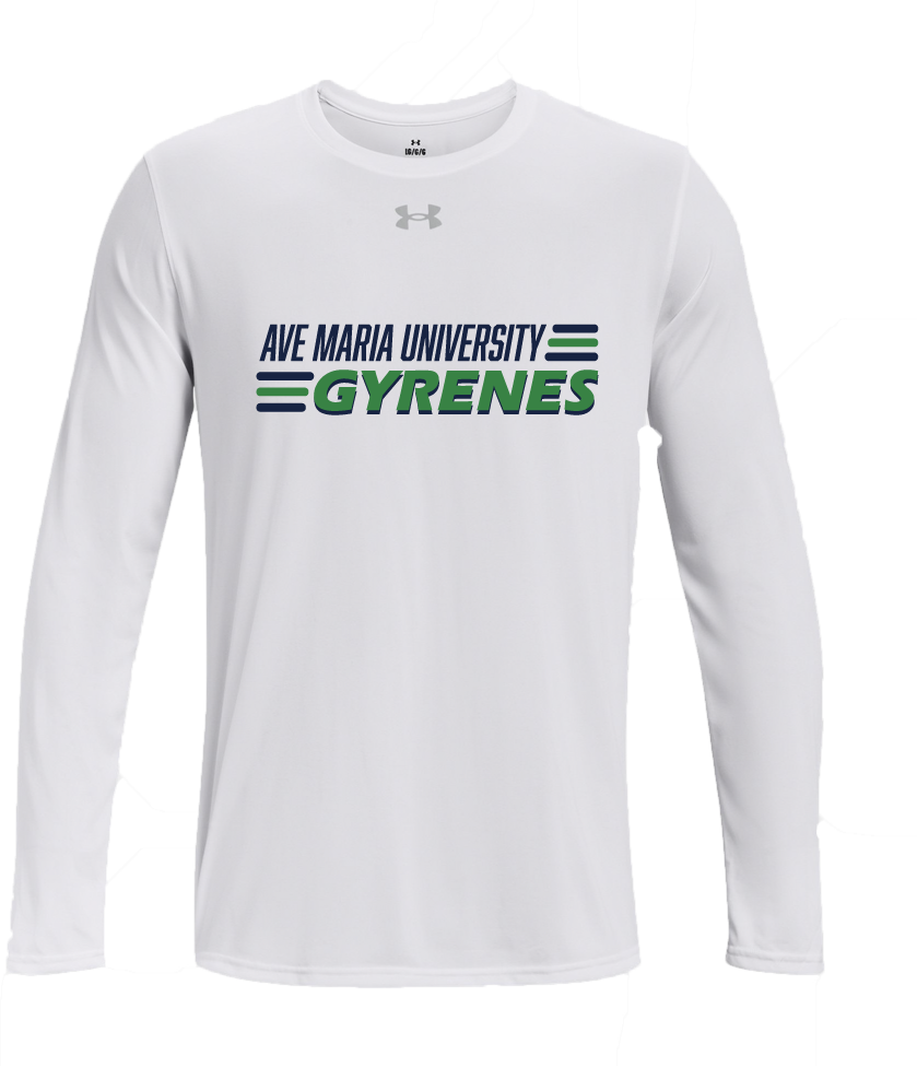 Ave Maria Gyrenes White long Sleeve Drifit- Under Armour