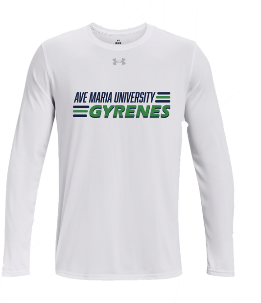 Ave Maria Gyrenes White long Sleeve Drifit- Under Armour