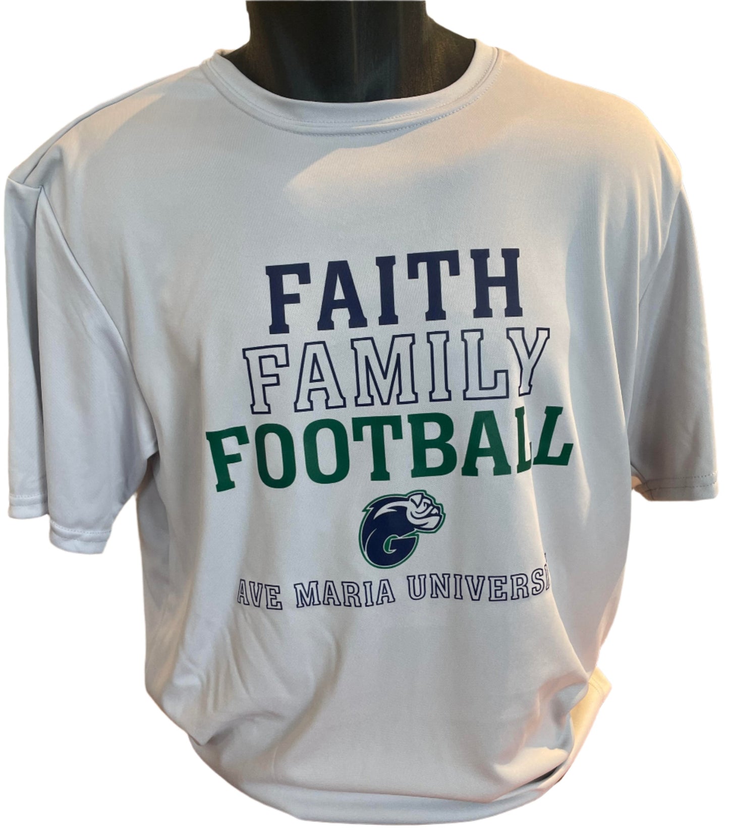 Faith Family Football Grey Dri Fit