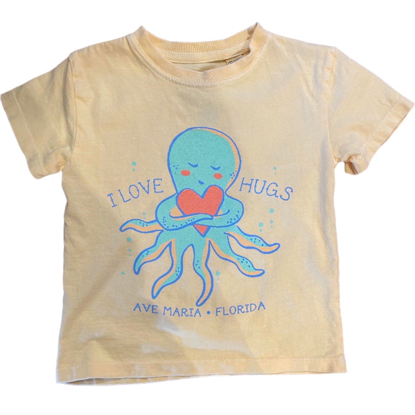 "I Love Hugs" Ave Maria Florida Youth Girl's Tee - Blue 84