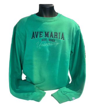 Ave Maria University Script Embroidered Crewneck