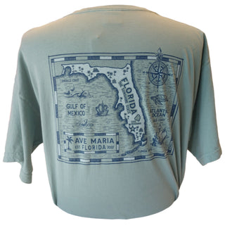 Ave Maria Florida Compass & Map Short Sleeve T-Shirt